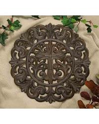 FC-856 Cross Cast Iron Trivet/Wall Hanging Set of 2