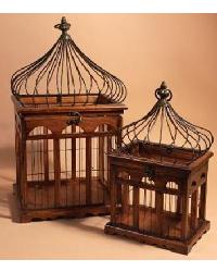 Decorative Brown Wood Birdcages