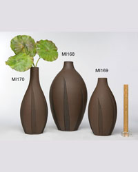 Coconut Black Terra Cotta Vases