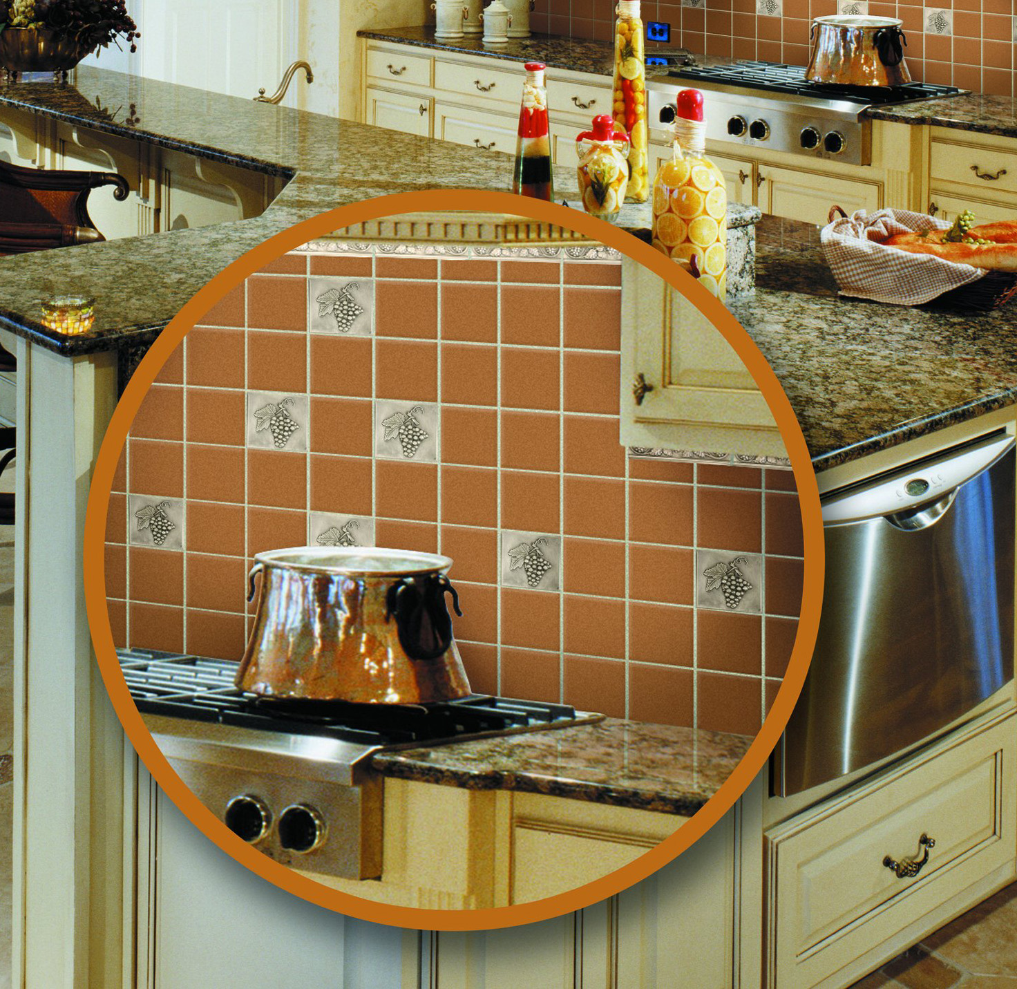 Backsplash - Accent Tile - Metal Accent Tile - Stone Backsplash