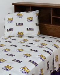 LSUSSW Louisiana State White Sheet Set