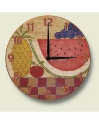 Folk Art Fruit Wooden Wall Clock