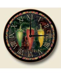 Chili Peppers Wooden Wall Clock