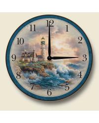 Lighthouse On The Rocks Wooden Wall Clock