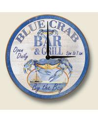 Blue Crab Wooden Wall Clock