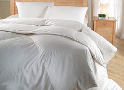 Stripe Damask Down Comforter - 300 Thread Count