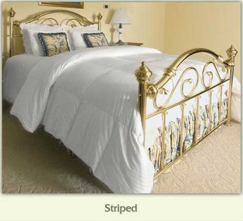 Stripe Damask Down Comforter - 300 Thread Count