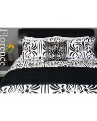 Florence Duvet Cover Set Black and White