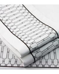 Milan Sheet Set Pinecone Brown and White