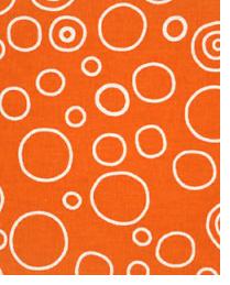 Circles Orange White Premier Prints - New 2009