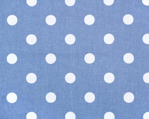 blue and white polka dot
