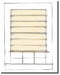 Roman Fold Shade with Slats or Stitched
