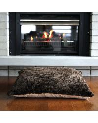 Curly Lambskin Floor Cushion Coffee