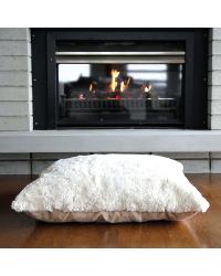 Curly Lambskin Floor Cushion Pearl