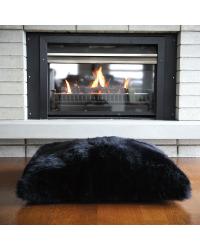 Lambskin Floor Pillow Black