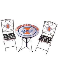 Illinois Fighting Illini Bistro Set
