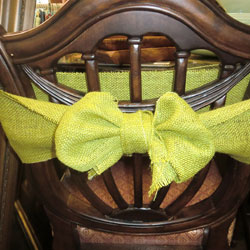 Burlap Chair Bow