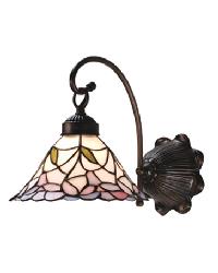 Daffodil Bell 1 Lt Wall Sconce Ca Pink Mahogany Bronze