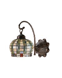 Jeweled Basket 1 Lt Sconce Green/Blue Xag 59 Clear Mahogany Bronze
