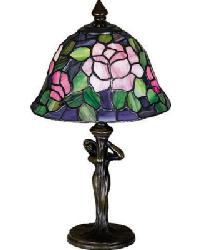 12 Inch High Tiffany Rosebush Mini Lamp
