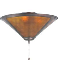 17 Inch Wide Van Erp Amber Mica Flushmount