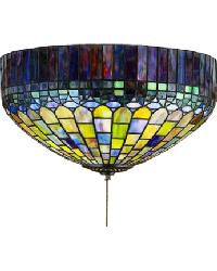 16 Inch Wide Tiffany Candice Flushmount
