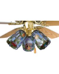 4 Inch Wide Tiffany Rosebush Fan Light Shade