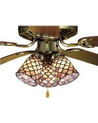4 Inch Wide Tiffany Fishscale Fan Light Shade