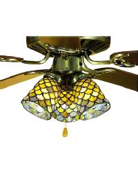 4 Inch Wide Tiffany Fishscale Fan Light Shade