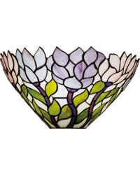 14 Inch Wide Wisteria Wall Sconce Beige Pink Pr Purple/Blue 59
