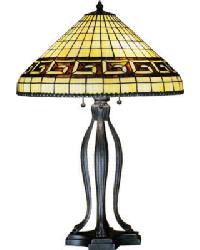 30 Inch High Greek Key Table Lamp